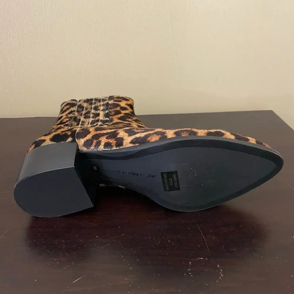 Banana Republic Leopard Print Calf Hair Chelsea Ankle Boots‎